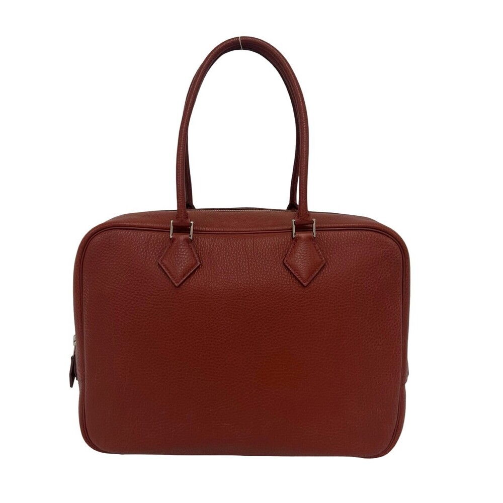 HERMES Plume 32 Togo Leather Genuine Handbag Semi Shoulder Bag Cuivre Brown 6...